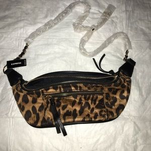 New Faux Leather Leopard Print Bag by EXPRESS.